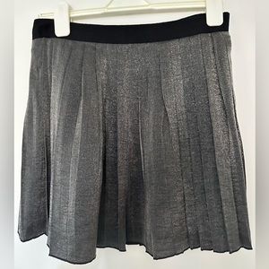 Madewell silver pleated mini skirt